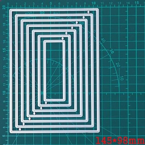 Metal cutting die Basic layer rectangle frame craft die template for diy Scrapbooking emboss paper card making die mould stencil