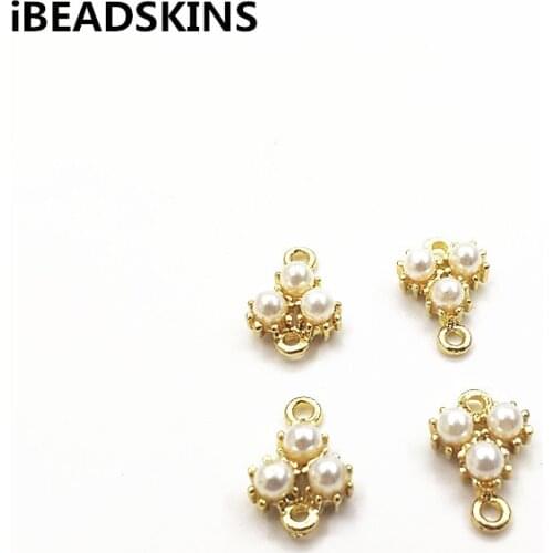 New arrival! 16x11mm 100pcs zinc alloy Imitation pearls Connectors for earrings/earrings accessories/Earring parts DIY