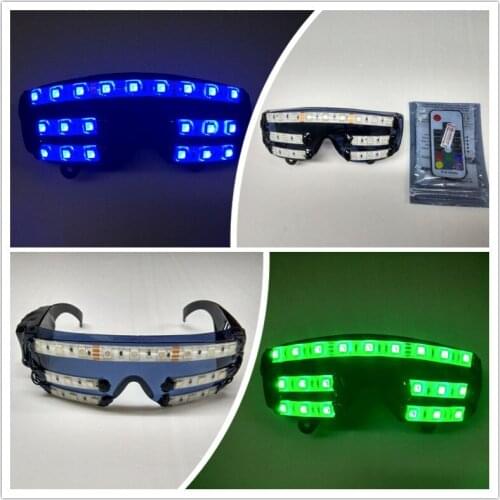 Wecool New Arrival Light 7 colors LED Glowing Flash LED Glasses with Rechargeable Battery for DJ/Party/Christmas Holiday
