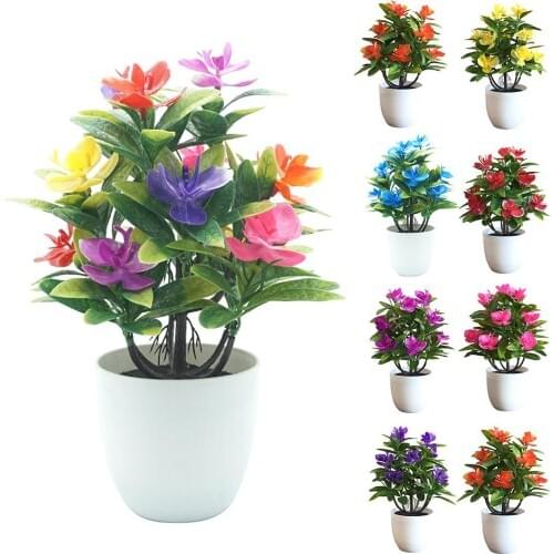 New phalaenopsis simulated plant potted green plant home decoration decoration plastic flowers artificial flowers table top