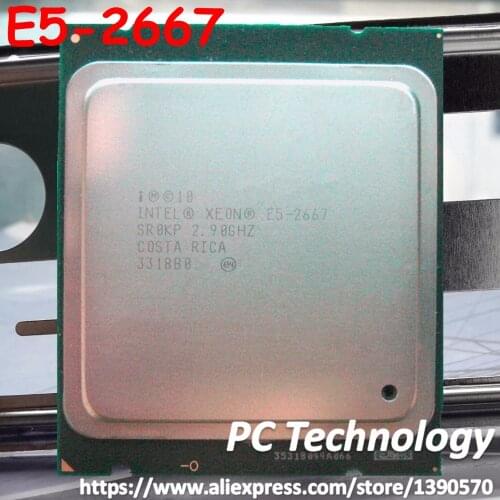 Original Intel Xeon Processor E5 2667 2.9GHz 6-cores 15M 8GT/s E5-2667 LGA2011 130W Server Processor SR0KP CPU free shipping