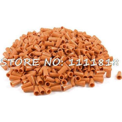 P2 22-16AWG Orange Electrical Straight Barrel Insert Wire Connector Nuts 500 Pcs