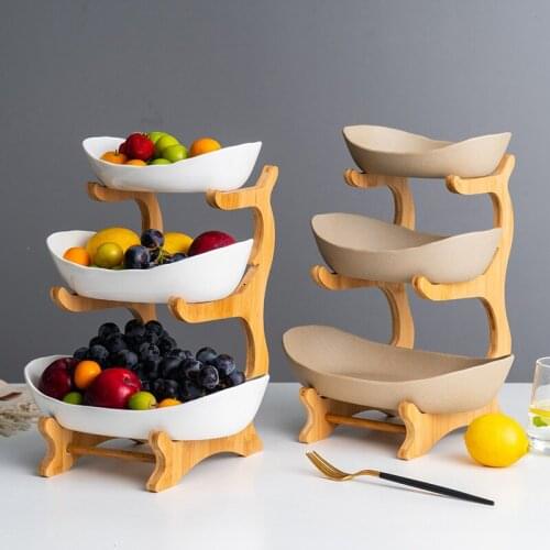 Plastic Fruit Plate Living Room Home Three-layer Fruit Plate Snack Plate Creative Modern Dried Fruit Fruit Basket Candy Dish