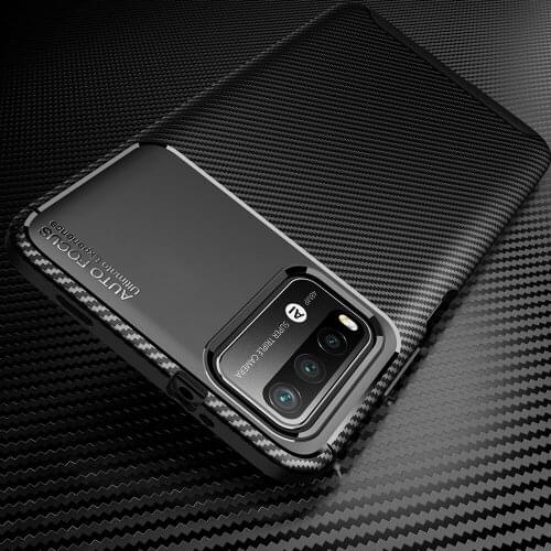 POCO M3 Shockproof Carbon Case for Xiaomi POCOPhone M3 Case Silicone TPU Cover for POCO M3 Phone Case Soft Back Cover