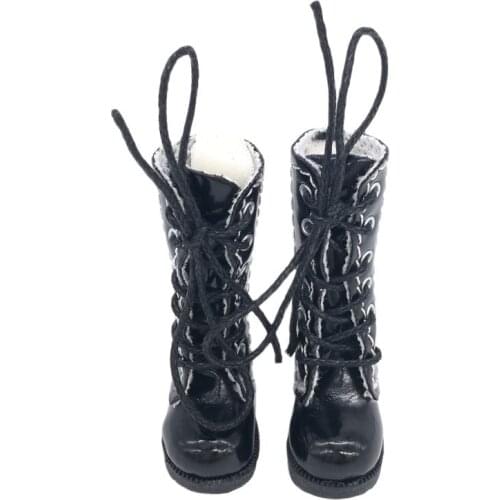 Tilda 3.2cm Doll Boots for Blythe Doll Toy,1/8 Mini Leather Dolls Shoes for Blyth Azone BJD,Casual Puppet Shoes Accessories