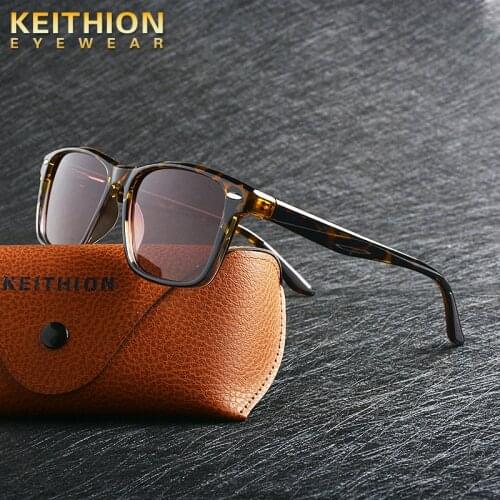 KEITHION Vintage Square Gradient Sunglasses For Women Men Polarized UV Protection TR90 Frame