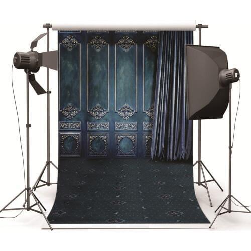 Dark Blue Curtain Wall Carpet Wedding Children Photographic Backgrounds For Photo Studio Props Vinyl Backdrop for Photography