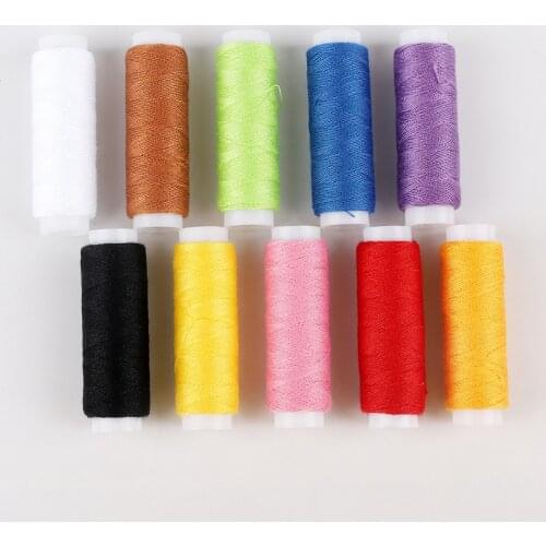10Colors/Set Sewing Knitting Thread Reel for Hand Stitching Machine Sewing Thread Finest Polyester Durable
