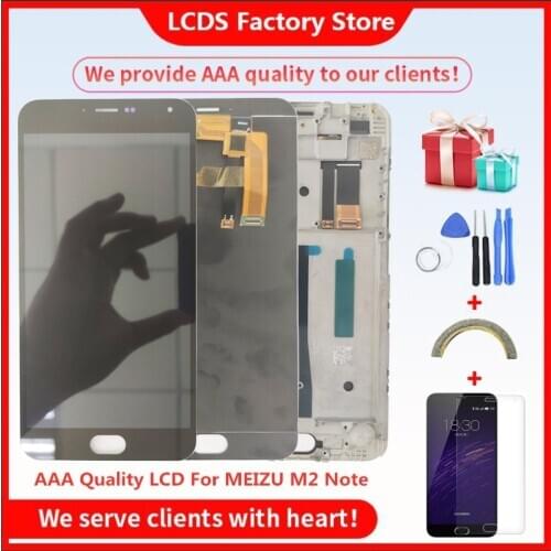 5.5" AAA Quality LCD For MEIZU M2 Note Lcd With Frame Display Screen+Digitizer Touch Screen For MEIZU M2 Note LCD Display