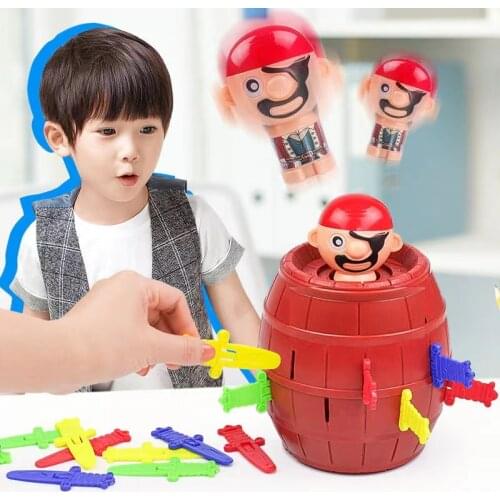 1Pcs Pop Up Pirate Pirate Barrel Game - Funny Spoof Adult Kids Pirate Bucket Tricky Toy Party Office home Game toy
