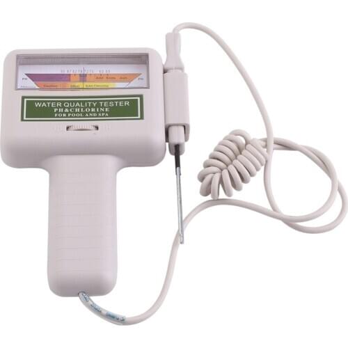 1PCS Gray White Chlorine Tester Water Quality Tester Portable Home Swimming Pool Spa Aquarium PH Meter Test Monitor Checker
