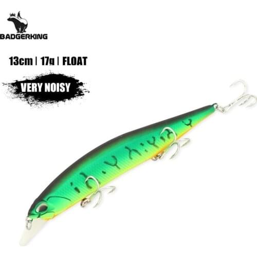 13.5cm 17g crankbait wobbler fishing lure artificial hard lure minnow green gold pink long cast hardbait peche for bass fishing