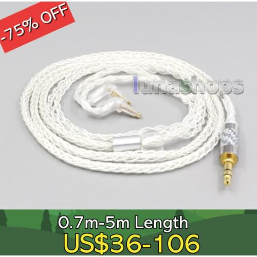 2.5mm 4.4mm XLR 8 Core Silver Plated OCC Earphone Cable For Sony MDR-EX1000 MDR-EX600 MDR-EX800 MDR-7550 LN006548