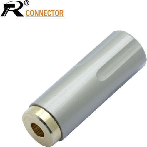 1pc 3.5mm Female Jack 3 Pole Connector Luxury 24K Gold-plated Copper Earphone Plug for DIY Earphone Repairing Fit for 6mm Cable