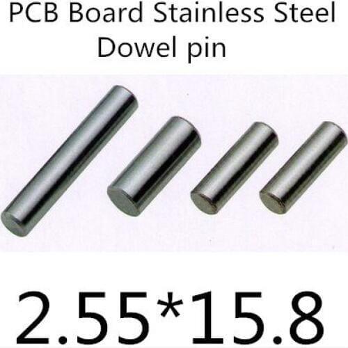 200pcs/lot High Quality 2.55mm stainless steel pcb board dowel pin length 15,8