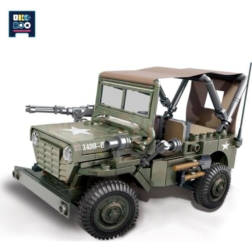 475pcs Military Army Infantry Purpose Truck Building Blocks Off-Road Vehicle Jeep Weapon WW2 City Soldier Figures Bricks Toys