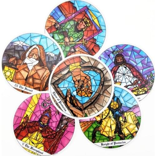 78Pcs Classic Round Monastery Cloister Tarot Cards Deck Playing English Board Game Card Gifts Toys Dropship