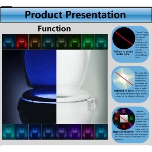 Body Sensing Automatic Led Motion Sensor Night Lamp Toilet Bowl Bathroom Light Waterproof Backlight For Wc Toilet Light