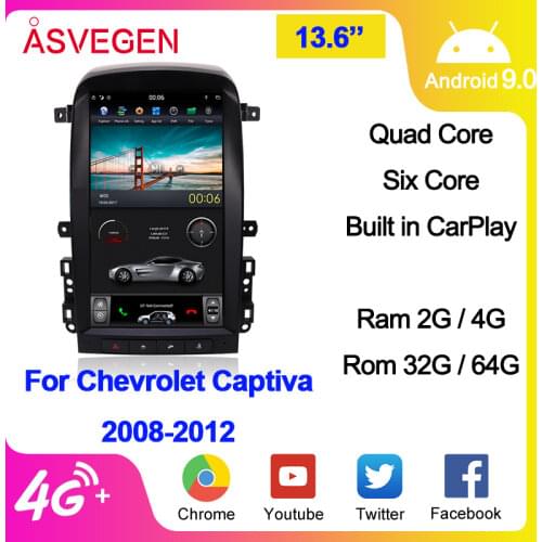Tesla style Car Radio GPS Navigation For Chevrolet Captiva 2008-2012 13.6" Car Multimedia GPS Navigation Radio Player
