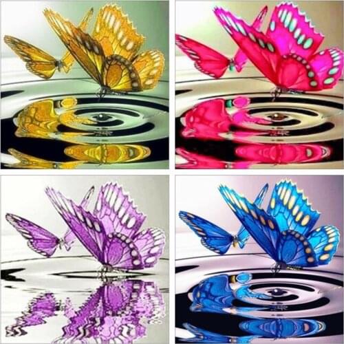 AZQSD Diamond Painting Full Square Butterfly Embroidery Sale Animal Rhinestones Gift Home Decor Handmade Crafts Needlework