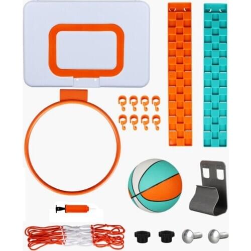 Indoor Basketball Toy Household Non-Punchable Indoor Hanging Basketball Hoop Mini Basketball Hoop Toy for Indoor Sports
