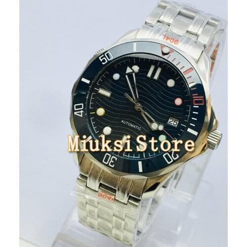 41mm Blue dial Stainless Ateel Case Sapphire Glass NH35 Date Automatic Mens Watch