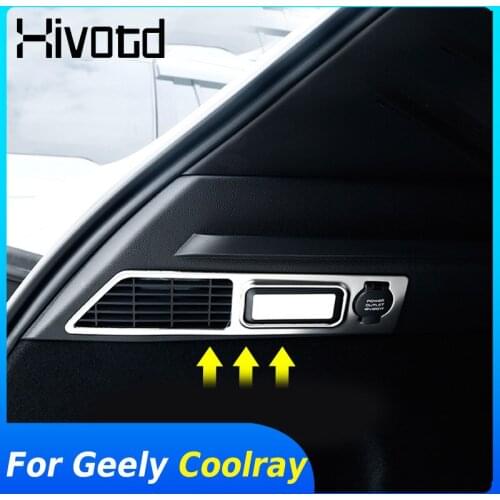 For Geely Coolray SX11 2018-2020 Intrrior Rear Reading Lights Frame Trim Cover Car Rear Trunk Lights Frame Sticker Decoration
