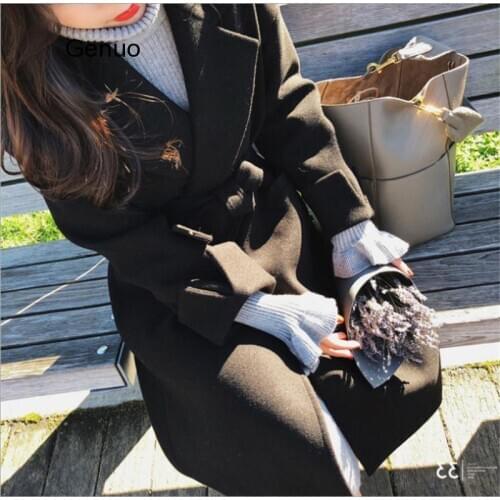 Genuo Women's Coats With A Belt