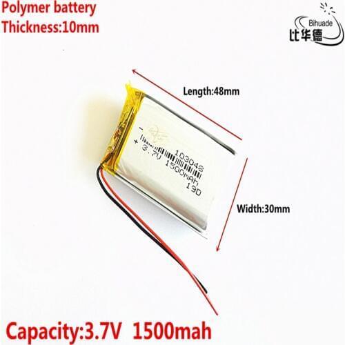 Good Qulity Liter energy battery 3.7V,1500mAH 103048 Polymer lithium ion / Li-ion battery for tablet pc BANK,GPS,mp3,mp4