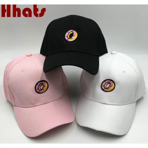 Embroidery Donut Dad Hat For Female High Quality Cotton Summer Curved Women Cap Hip Hop Outdoor Streetwear Snapback Baseball Cap