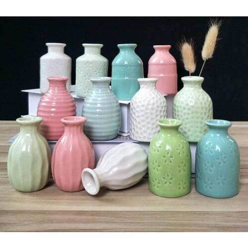 Ceramic Vase Crafts Aromatherapy Bottle Creative Home Decoration Jewelry European Style Simple Modern Vase Wholesale Flower Pots