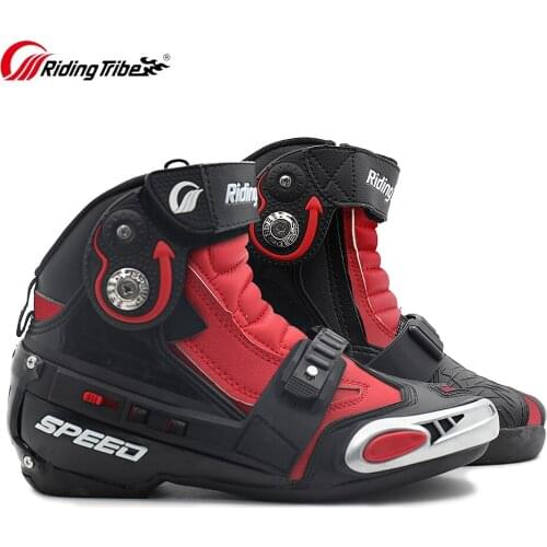 Classic Riding Tribe Leather ATV Motorcycle Off Road Short Boots Scooter Motocross Racing SPEED Boots Motorbike Shoes