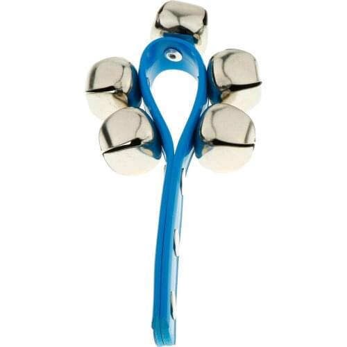 Handbell 5 Jingle Bells with Plastic Strap for Baby Kids Toy Gift