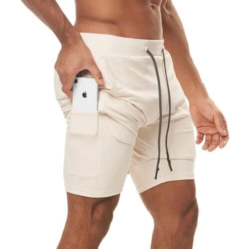 2021 NEW Summer Casual Shorts Men 2 in 1 Sports Jogging Fitness Shorts Training Quick Dry Gym Men Shorts Sweatpants Sport Shorts