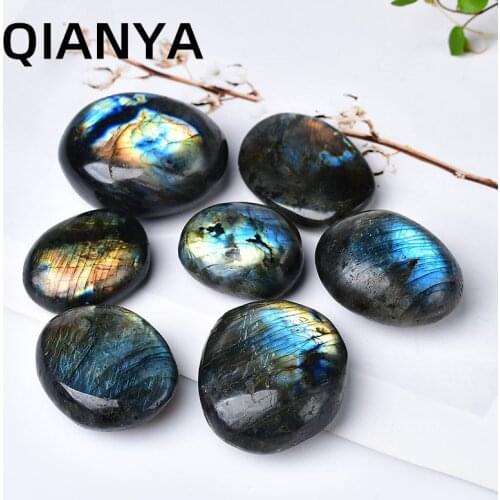 Natural Labradorite Mineral Specimen Natural Stone Gem Irregular Palm Stone Rolling Stone Ornamental Stone Decoration Gift