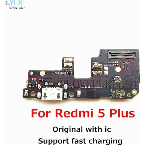 New Dock Connector Micro USB Charger Charging Port Flex Cable Microphone Board For Xiaomi Redmi 5 Plus