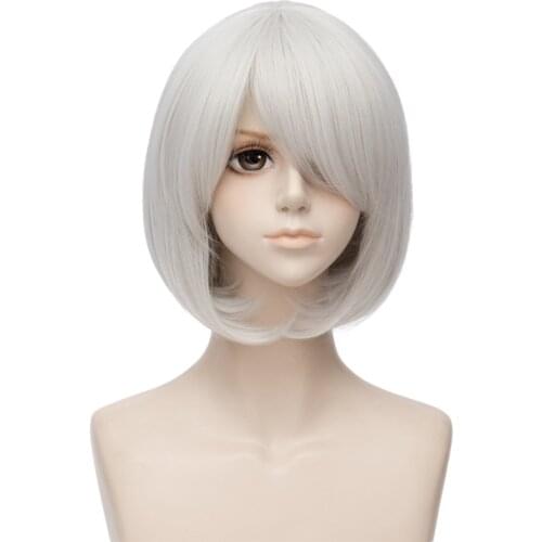 Yorha No.2 Type B 2byorh 2a 9s 2b Wig Cosplay Costume Nier:automata Short BOBO Heat Resistant Hair Wigs