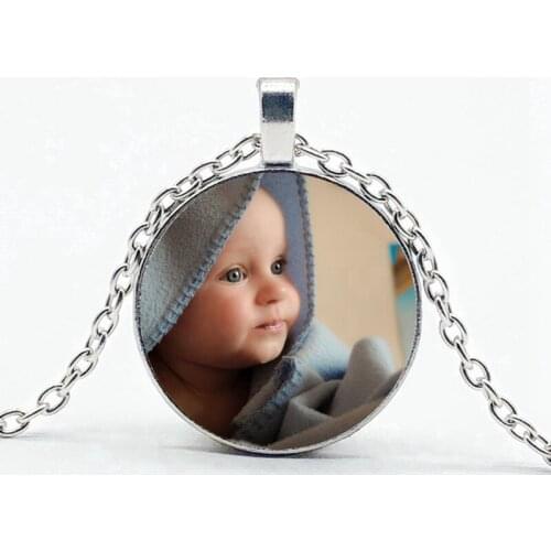 Personalized Photo Pendant Customized Necklace Photo for Your Baby Baby Mom and Dad Grandparents A Gift for Family Members