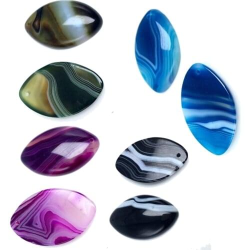 Natural agate Horse Eye Pendants Pendulum Natural Stone purple black Reiki Wicca Witch Amulet For Women Men Fashion Jewelry