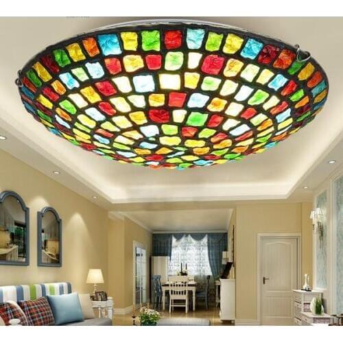 Tiffany Mediterranean style natural shell ceiling lights lustres night light led lamp floor bar home lighting Free shipping