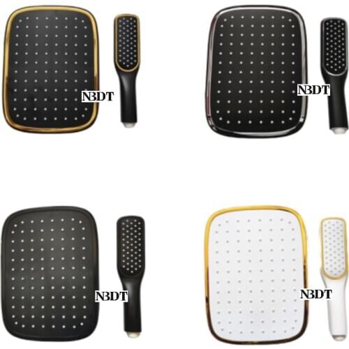 Rectangle ABS Plastic Rain Waterfall And Handheld Shower Head Sprayer