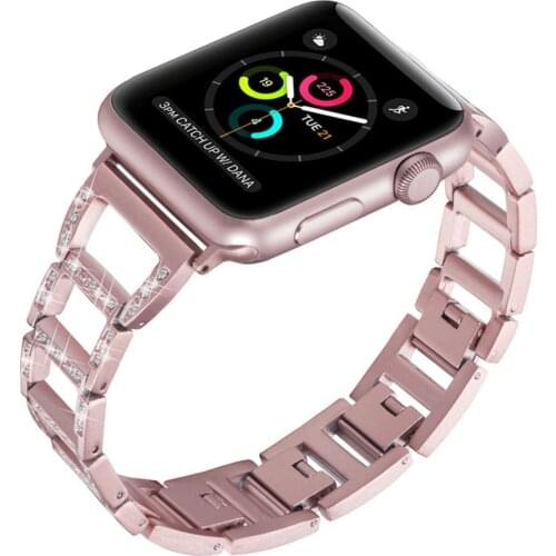 Compatible Bling Band for Apple Watch Band 38mm 40mm 42mm 44mm, Rhinestone Stainless Steel Link Strap Iwatch Series 6/5/4/3/2/1