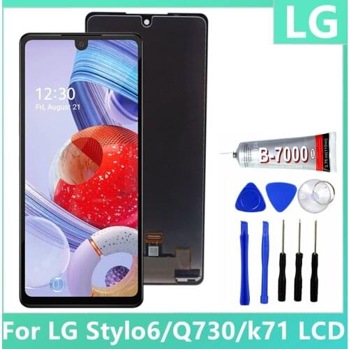 For LG Stylo 6/k71 LCD Play Display Touch Screen Sensor Panel Digiziter Assembly New For LG Q730 LCD