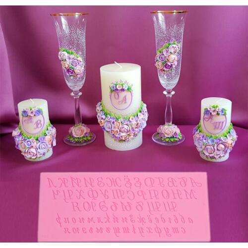 Chocolate Mould Russian Handwriting Alphabets Script Letters Fondant Cake Mold Capital Lower Case For The Kitchen Baking