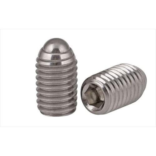 Set Screws Spring Ball Plunger Screw Motion Hex Socket Position Round Bead 304 Stainless Steel M3 M4 M6 M8 M10 M12 M16 Plunger