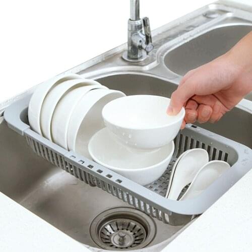 XUNZHE Adjustable over the sink Storage for dishes Dishes Plastic Stopper for draining Kitchen sink dish of vegetables Dryer