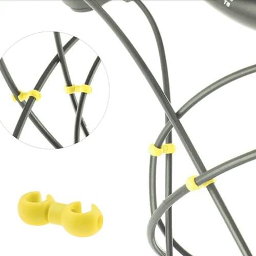 10pcs/bag Bicycle Brake Cable Clips Plastic S Bike Line Buckles Portable 360° Rotatable MTB Wire Clamps Line Organizer
