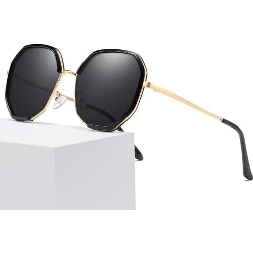 MAXJULI Polarized Oversized Sunglasses for Women Polygon Luxury Fashion Trending Sun Glasses UV Protection Gafas de sol 8067