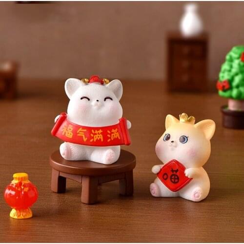 Lucky Smile Money Cat Fortune Tree Micro Landscape Decor Figurine Crafts Small Ornaments Miniatures Home Desktop Decoration 1Pc