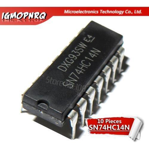 10pcs SN74HC14N 74HC14 SN74HC14 DIP-14 Inverters Hex Schmitt-Trigger new original